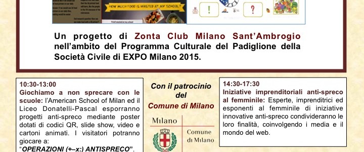 10 ottobre 2015: Zonta è presente in EXPO 10 ottobre 2015: Zonta è presente in EXPO